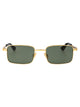 Bottega Veneta Gold-Gold-Green Metal Sunglasses
