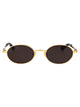 Bottega Veneta Gold-Gold-Grey Metal Sunglasses