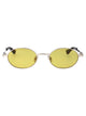 Bottega Veneta Silver-Silver-Yellow Metal Sunglasses