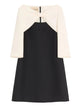 Valentino Garavani Crepe Couture Short Dress With Bow And Contrasting Sleeves