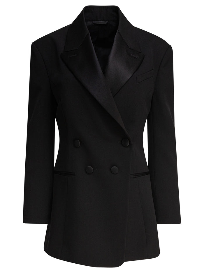 Givenchy Pleated Double Breasted Blazer