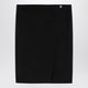 Givenchy Black Wool Skirt With Metal Button 4G