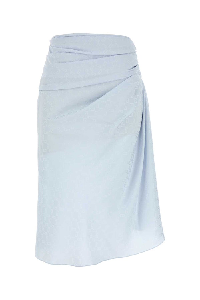 Givenchy Pastel Light Blue Silk Skirt