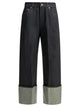 Givenchy Wide Leg Blue Cotton Jeans