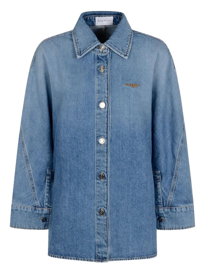 Givenchy Short Cocoon Denim Shirt