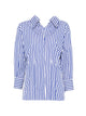 Givenchy Slashed Striped Poplin Shirt