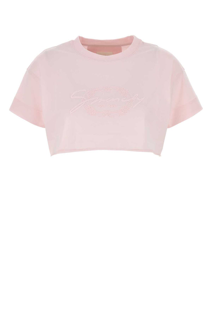 Givenchy Pastel Pink Cotton Crop-Top