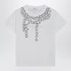 Givenchy Deconstructed Crystals Cotton Tshirt In White
