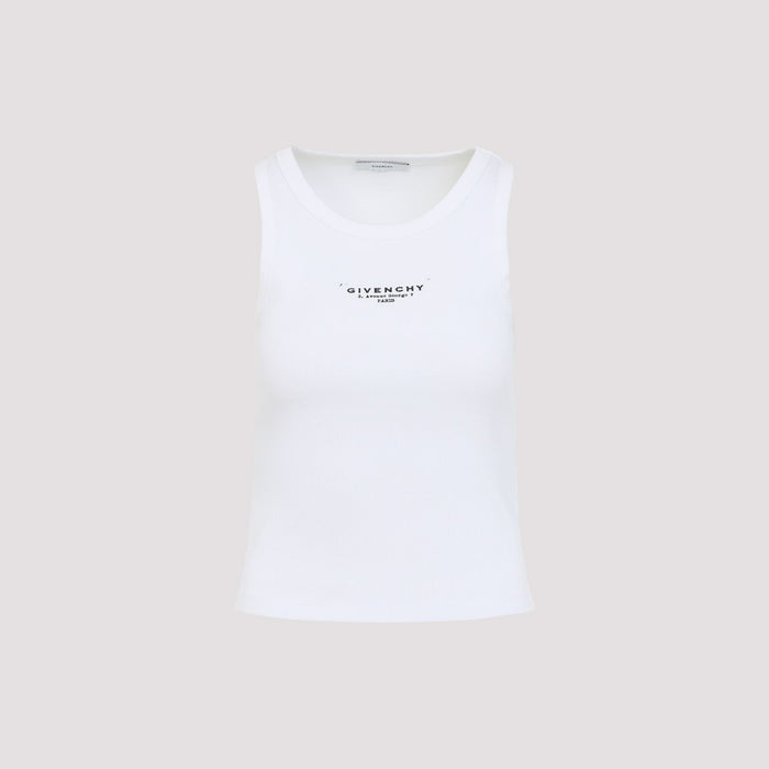 Givenchy White Stretch Cotton Tank Top
