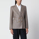 Blazé Milano Saona Charmer Double-Breasted Jacket In Beige With Check Pattern