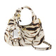 Ganni Hobo Mini Zebra Purse - - Synthetic - Ivory