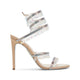 Rene Caovilla Beige Satin Chandelier High-Heel Sandal