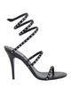 Rene Caovilla Black Cleo Pump Sandals Round Toe