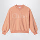 Chloé Apricot Sweatshirt With Logo Print