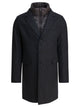 Herno Grey Herringbone Wool Coat