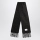 Acne Studios Black Wool Scarf With Logo