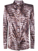 Elisabetta Franchi Alligator-Print Satin Shirt