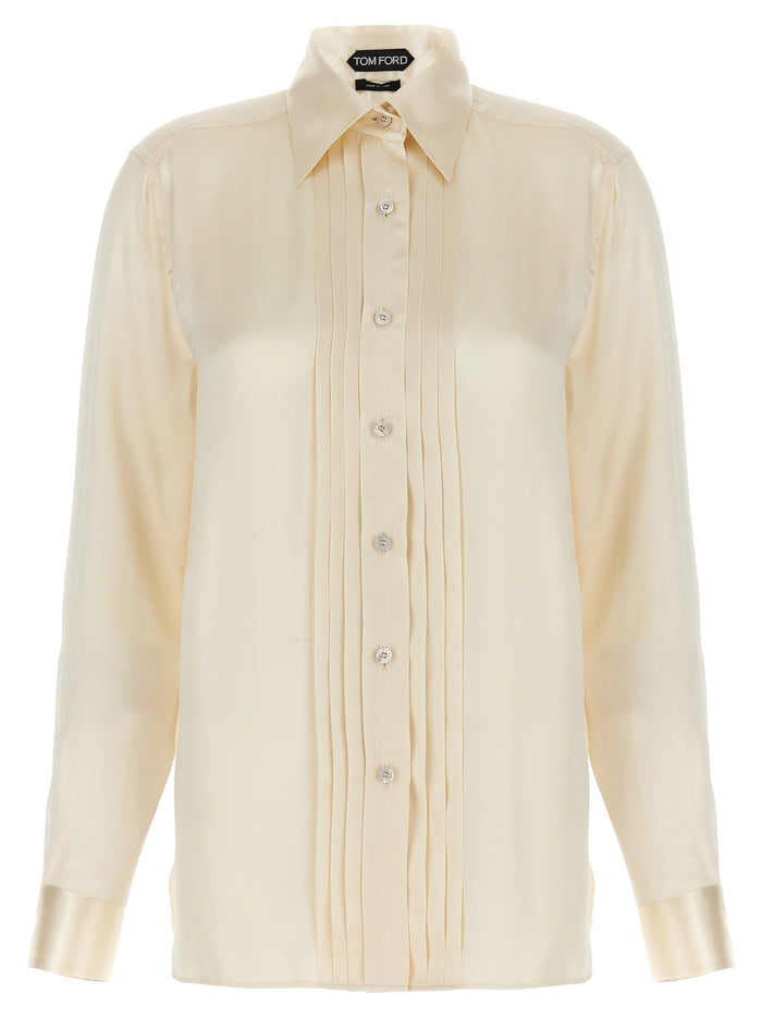 Tom Ford Pleated Plastron Shirt