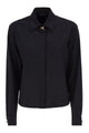 Fabiana Filippi Virgin Wool Stretch Shirt With Zama Jewel Detail