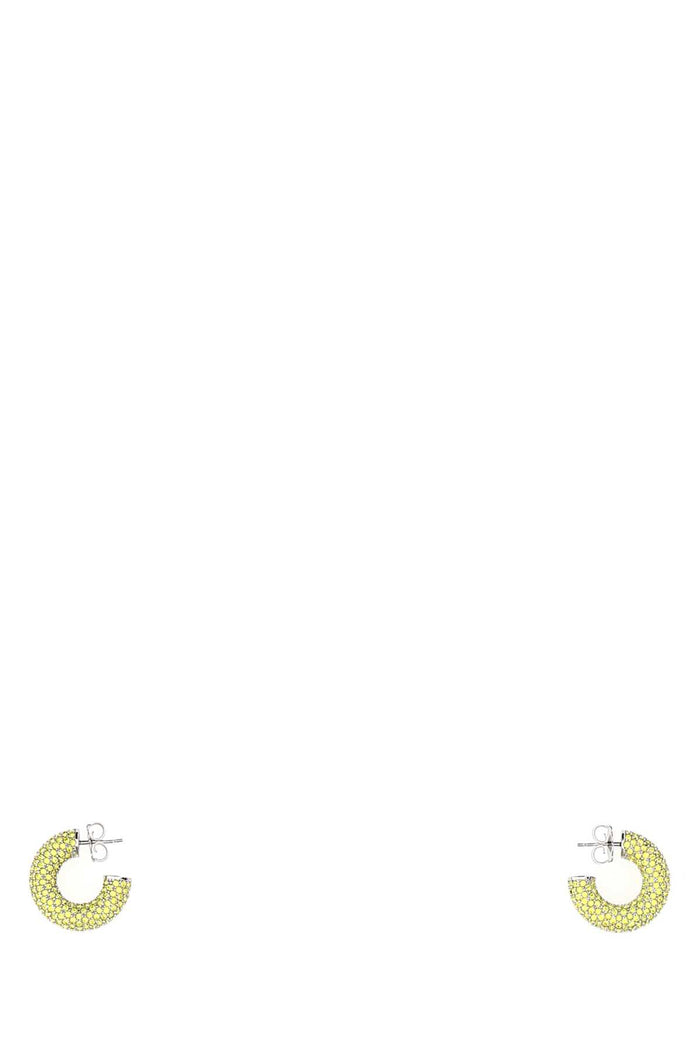 Amina Muaddi Embellished Metal Mini Cameron Earrings