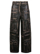 Fermas Club Leather Cargo Trousers