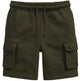Mc2 Saint Barth Green Jersey Cargo Logo Shorts