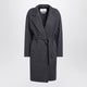 Max Mara Blue Wool Coat With Denim Effect