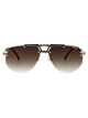 Carrera Matte Black Gold Metal Sunglasses