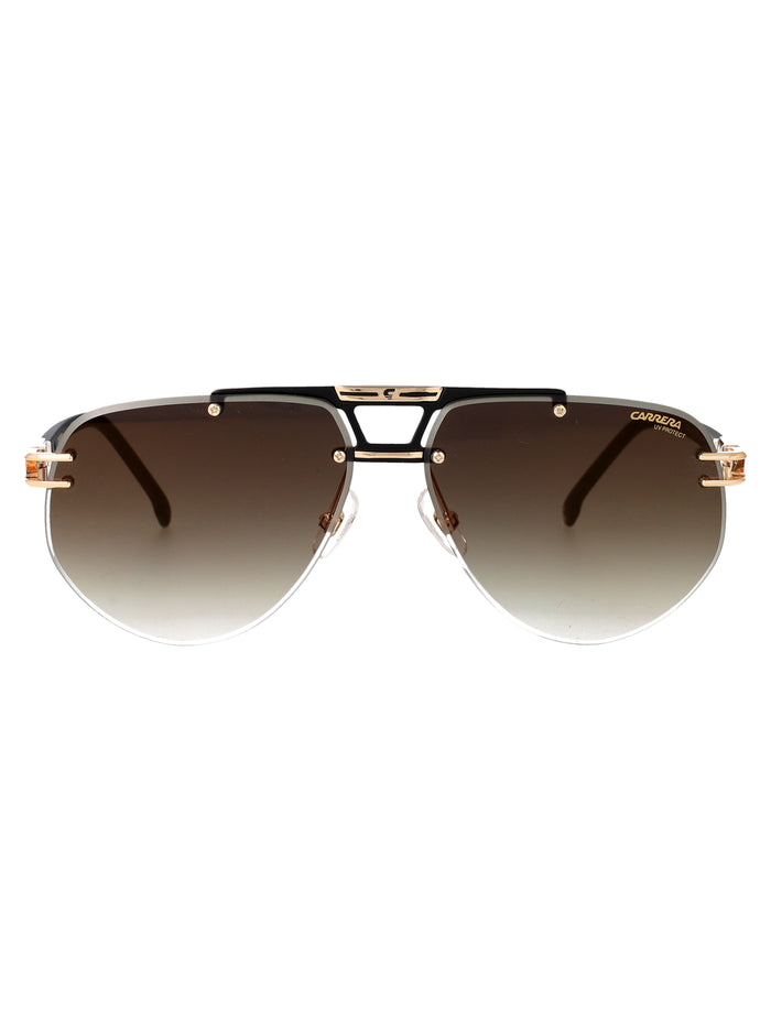 Carrera Matte Black Gold Metal Sunglasses