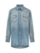 Acne Studios Karty Distressed Denim Overshirt