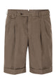 Pt Torino Tailored Bermuda Shorts In Lyocell, Linen And Cotton Blend
