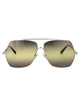 Chloé Silver-Silver-Grey Metal Sunglasses