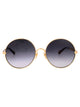 Chloé Gold-Gold-Grey Metal Sunglasses