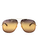 Chloé Gold-Gold-Yellow Metal Sunglasses