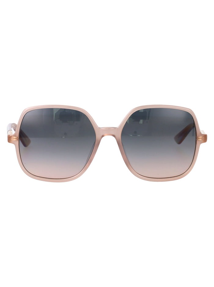 Chloé Beige-Beige-Grey Acetate Sunglasses