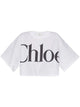 Chloé Classic "" Printed Oversized Cropped T-Shirt