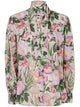 Chloé Maxi Gathered Lavallière Blouse In Crêpe De Chine