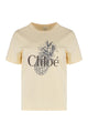 Chloé Peach Orange T-Shirt With Ananas Print.