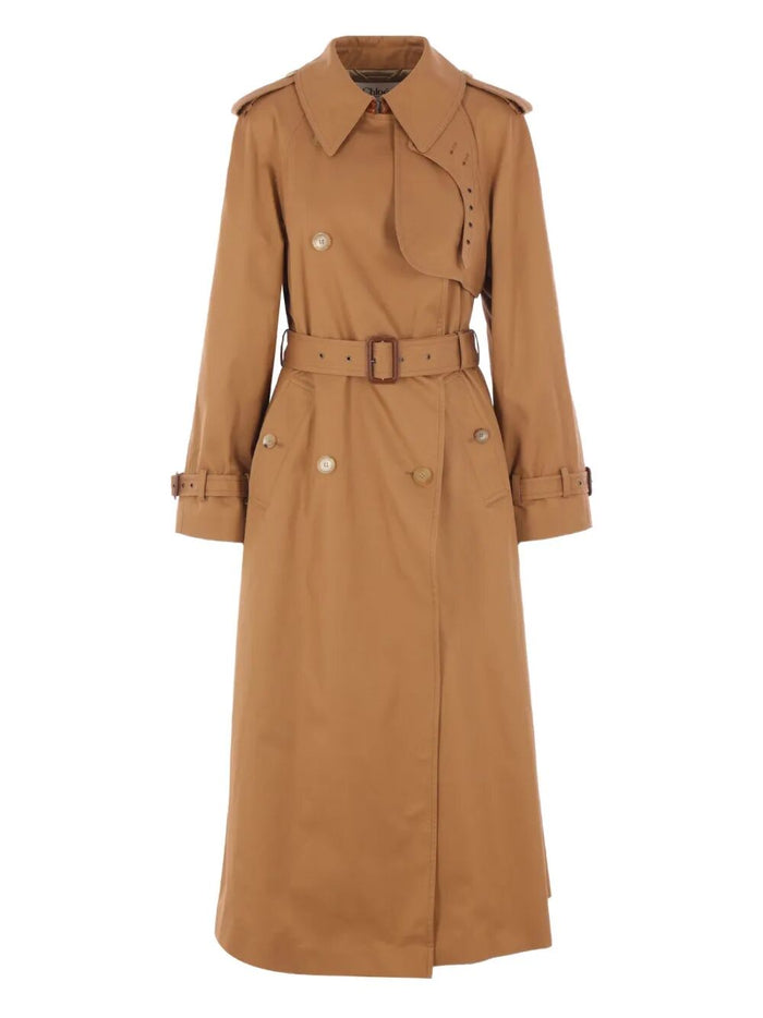 Chloé Double Breasted Trench Coat With Belt