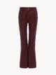 Chloé Chloé Flared Textured Lambskin Leather Trousers