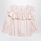 Chloé Pink Cotton Ruffle Blouse