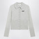 Chloé Slim-Fit Logo Wool Cardigan In Sweet Grey