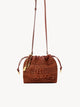 Chloé Mini Summer Banana Drawstring Shoulder Bag In Raffia