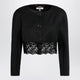 Chloé Black Cropped Jacket With Openwork Trim