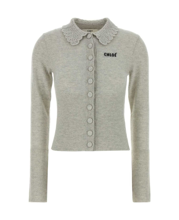 Chloé Sweet Grey Wool Cardigan