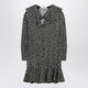 Chloé Black Silk Jacquard Mini Dress With Polka Dot Print