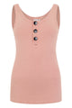 Chloé Chloé Ribbed Cotton Henley Tank