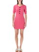 Chloé Chloé Ribbed Cotton Henley Mini Dress