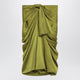 Chloé Green Draped Silk Skirt