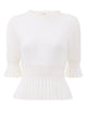 Chloé Short Wool Knit Sweater With Ruffles
